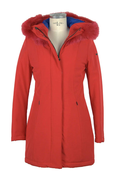 Refrigiwear Red Polyester Jackets & Coat feed-1, IT48 | XL, Jackets & Coats - Women - Clothing, Red, Refrigiwear at SEYMAYKA