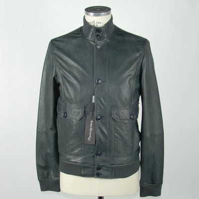 Emilio Roelli Blue Leather Jacket #men, Blue, Emilio Romanelli, feed-1, IT46 | S, Jackets - Men - Clothing at SEYMAYKA